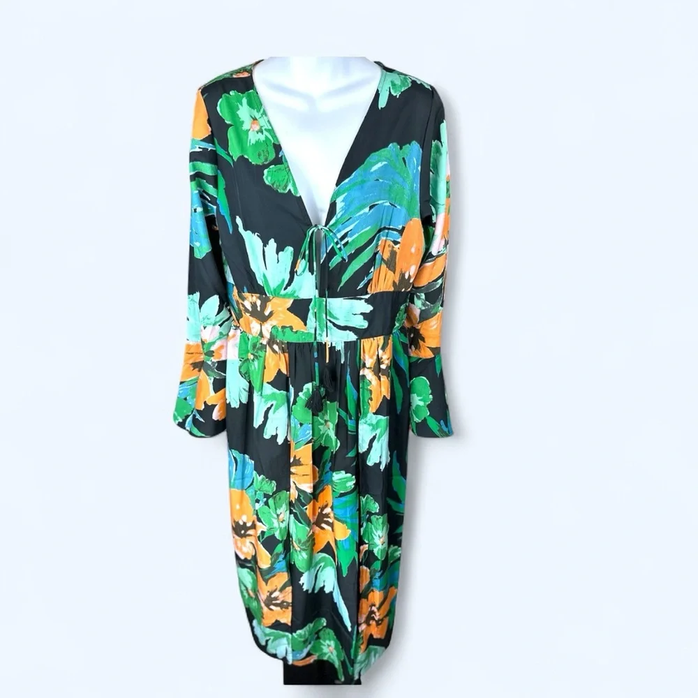 RAGA NWT Size‎ Large Multicolor Floral Dress - Picture 4 of 16